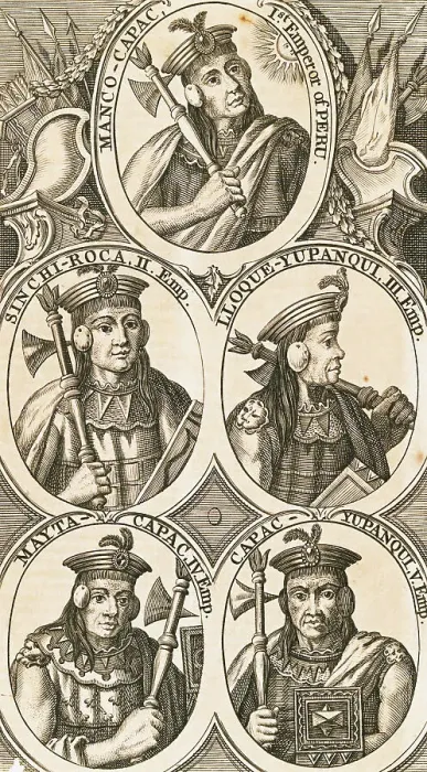 Framed Print : Oval Displays of Incan Rulers Framed Print : Oval Displays of Incan Rulers