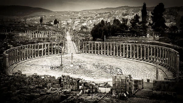 The Oval Forum in Jerash, Jordan