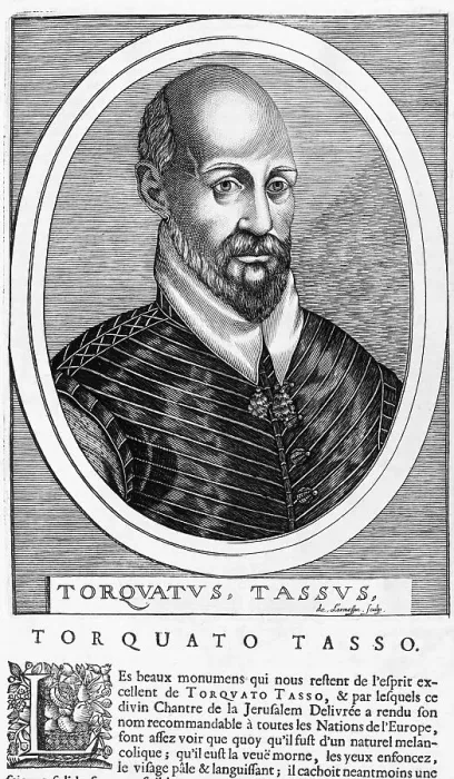 Framed Print : Oval Portrait Torquato Tasso From Book Framed Print : Oval Portrait Torquato Tasso From Book