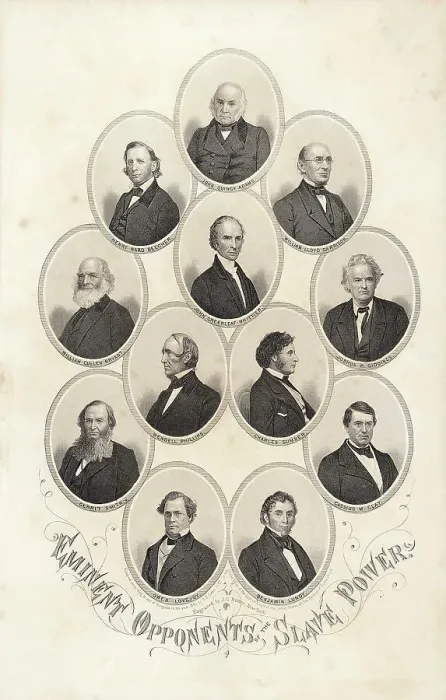 Framed Print : Oval Portraits Of Slavery Opponents Framed Print : Oval Portraits Of Slavery Opponents