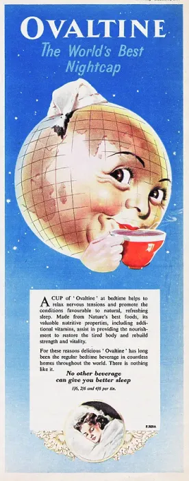 Framed Print : Ovaltine. 1954: Advertisement for Ovaltine with the caption The World's Best Nightcap' Framed Print : Ovaltine. 1954: Advertisement for Ovaltine with the caption The World's Best Nightcap'
