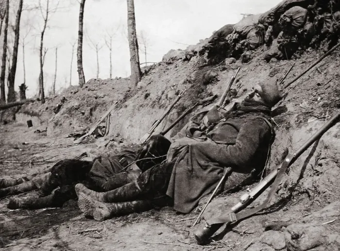 Framed Print : Overcome Soldiers in the Trenches Framed Print : Overcome Soldiers in the Trenches