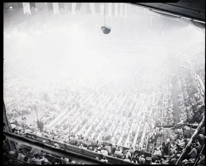 Framed Print : Overhead Delegates at GOP Convention Hall Framed Print : Overhead Delegates at GOP Convention Hall