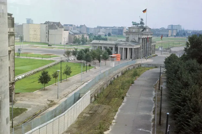 Framed Print : Overhead View of the Berlin Wall Framed Print : Overhead View of the Berlin Wall