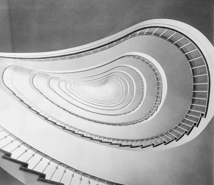 Framed Print : Overhead View of Staircase Framed Print : Overhead View of Staircase