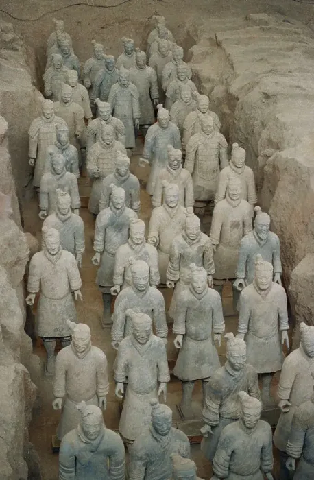 Framed Print : Overhead View of Terra Cotta Soldiers Framed Print : Overhead View of Terra Cotta Soldiers