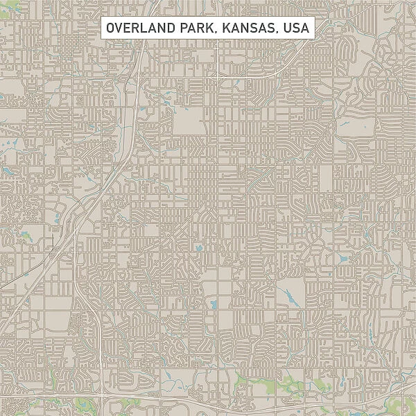 Overland Park Kansas US City Street Map