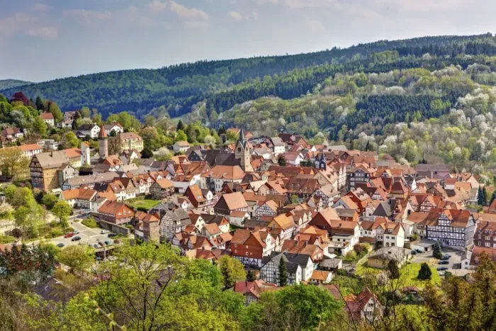 Framed Print : Overlooking Spangenberg, Schwalm Eder district, Hesse, Germany, Europe, PublicGround Framed Print : Overlooking Spangenberg, Schwalm Eder district, Hesse, Germany, Europe, PublicGround