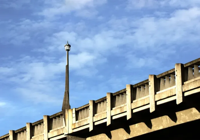 Framed Print : Overpass Streetlight Framed Print : Overpass Streetlight