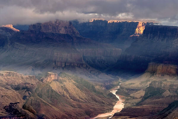 Overview of canyon and Colorado River, Grand Canyon National Park, Arizona, USA