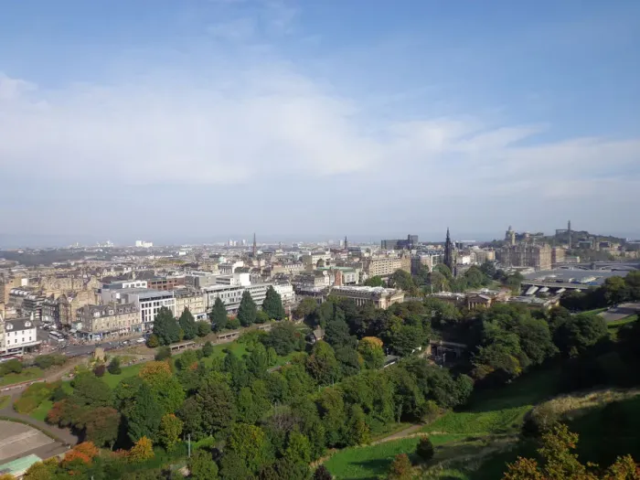 Framed Print : Overview on Edinburgh, Calton Hill and Waverley Station, Edinburgh, Scotland, United Kingdom
