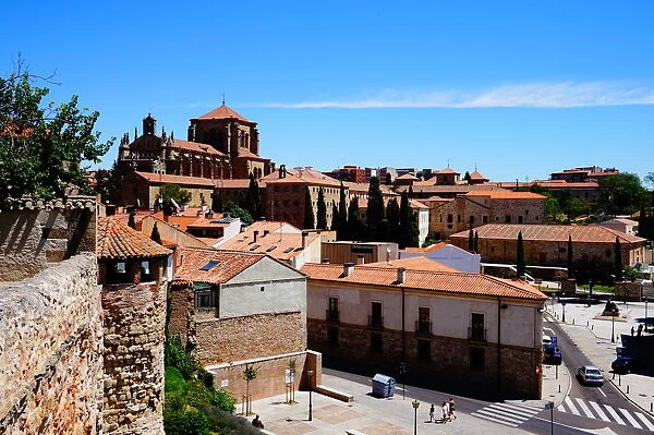 Overview of Old Salamanca, San Esteban Church, Spain