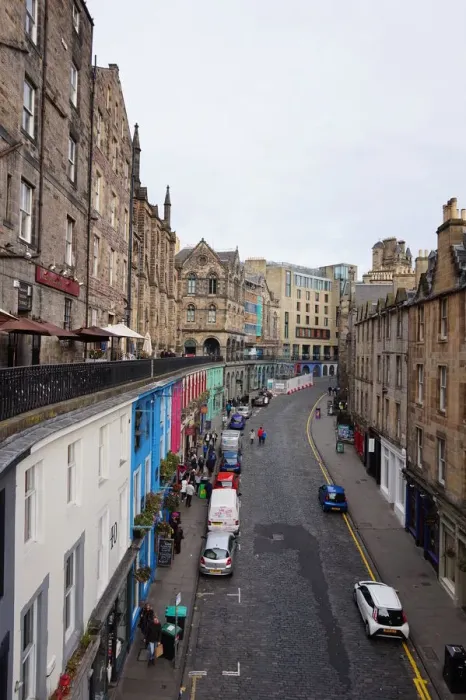 Framed Print : Overview on Victoria Street, Edinburgh, United Kingdom