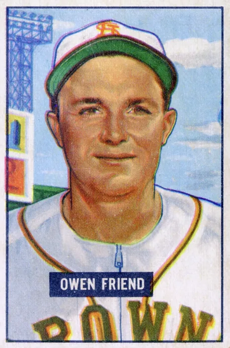 Framed Print : Owen Friend Baseball Card