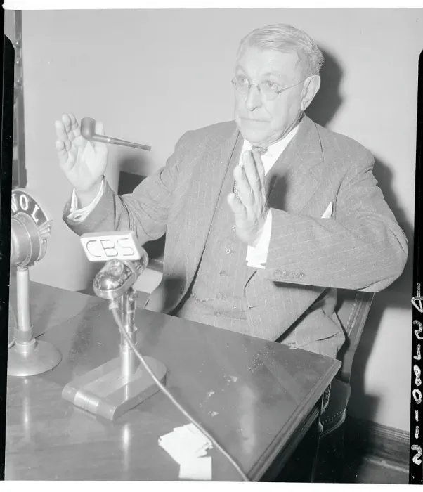 Framed Print : Owen J. Roberts Speaking with Pipe in Hand Framed Print : Owen J. Roberts Speaking with Pipe in Hand