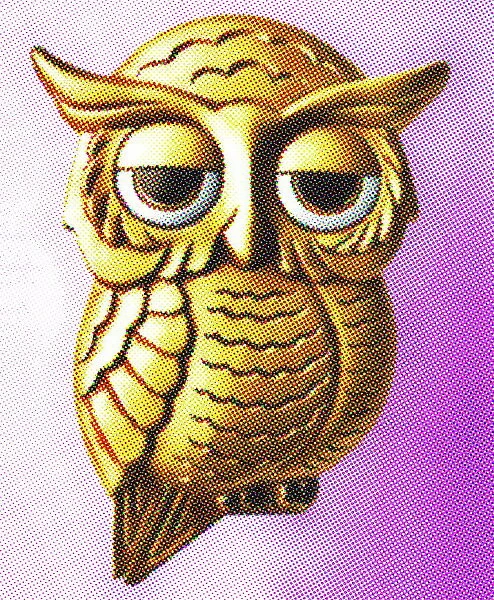 Owl on Purple Background