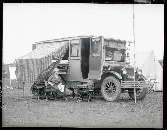 Framed Print : Owner of Caravan Mrs. J.H. Brown Framed Print : Owner of Caravan Mrs. J.H. Brown
