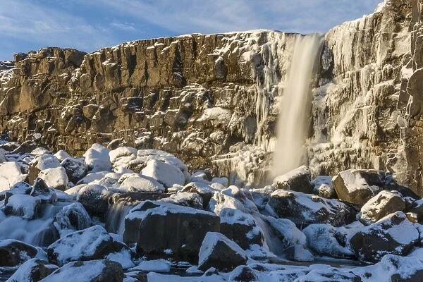 Oxararfoss waterfall, Allmannagja Gorge, Thingvellir, Iceland