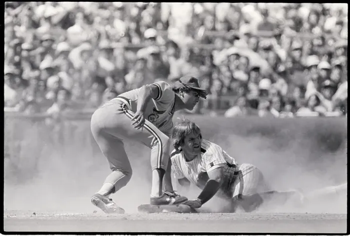 Framed Print : P. Rose Looks Up As Steals Base Framed Print : P. Rose Looks Up As Steals Base