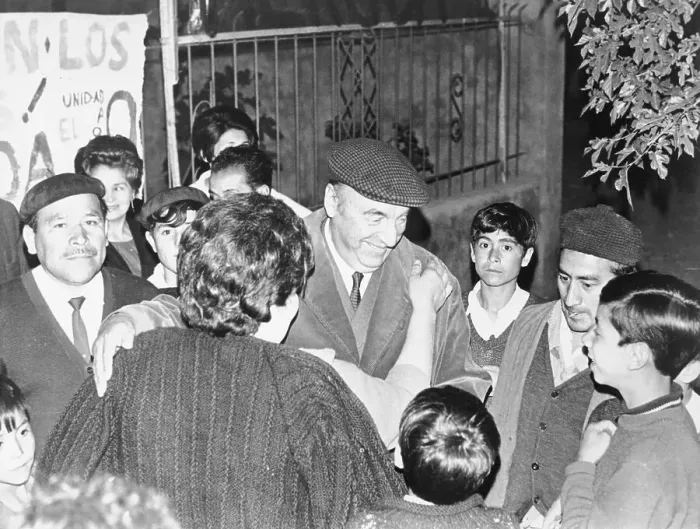 Framed Print : Pablo Neruda Meeting with Locals Framed Print : Pablo Neruda Meeting with Locals