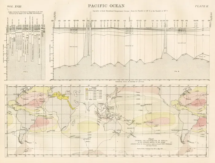 Framed Print : Pacific ocean map 1885 Framed Print : Pacific ocean map 1885