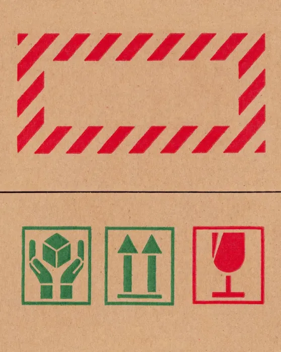 Framed Print : Packaging Box Symbols Framed Print : Packaging Box Symbols