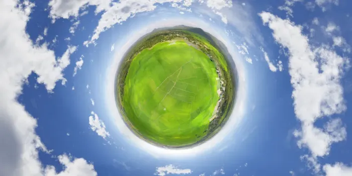 Framed Print : Paddy Fields seen in 360A Framed Print : Paddy Fields seen in 360A