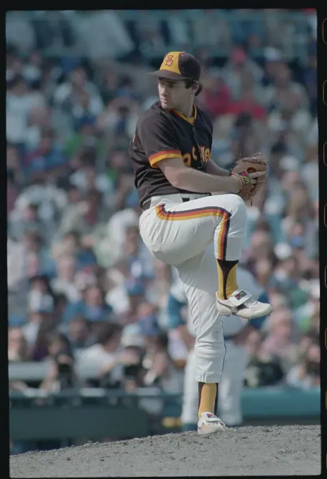 Framed Print : Padres Pitcher Mark Thurmond During National League Game Framed Print : Padres Pitcher Mark Thurmond During National League Game