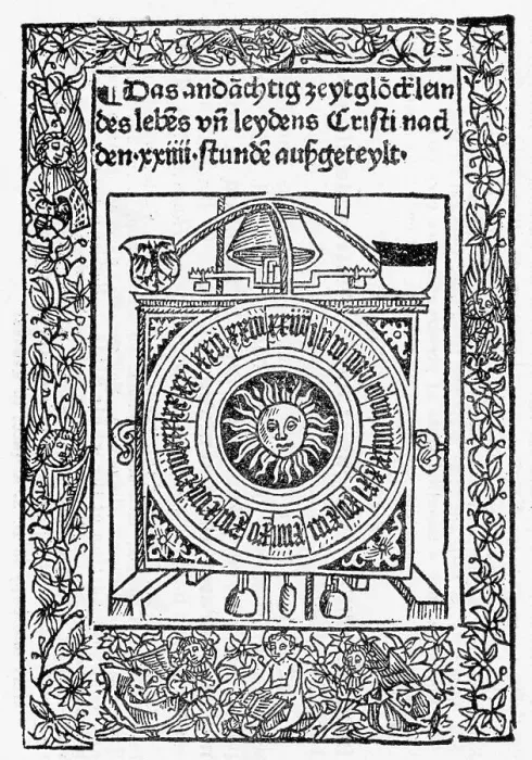 Framed Print : Page Illus Of Round Calendar W / Sun Ctr Framed Print : Page Illus Of Round Calendar W / Sun Ctr