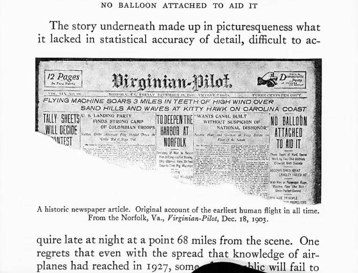Framed Print : Front Page of Newspaper Listing Wright Brothers Flight Framed Print : Front Page of Newspaper Listing Wright Brothers Flight