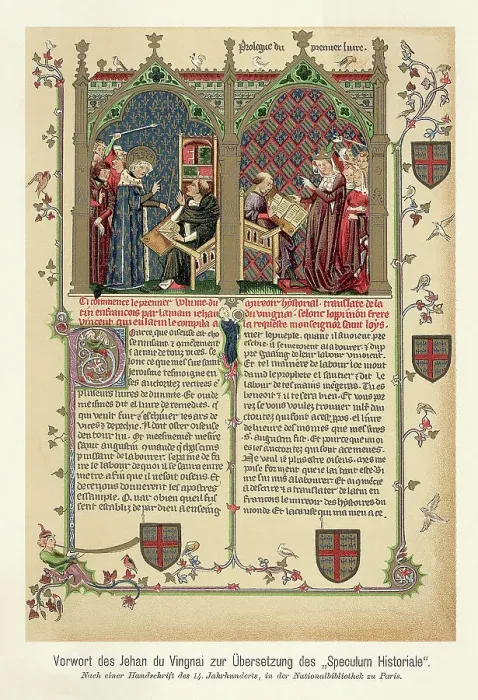 Framed Print : Page From The Speculum Historale Framed Print : Page From The Speculum Historale