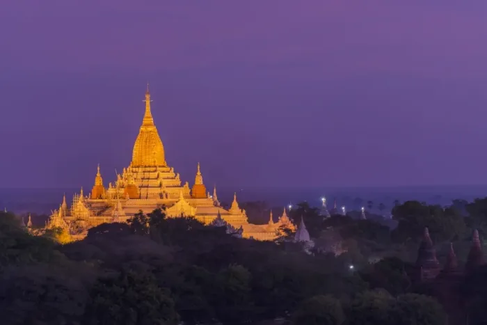 Framed Print : Pagoda at Bagan in morning, Myanmar