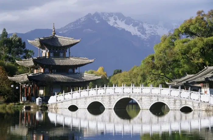 Framed Print : Pagoda, Black Dragon Pool, Lijang, Yunnan, China Framed Print : Pagoda, Black Dragon Pool, Lijang, Yunnan, China