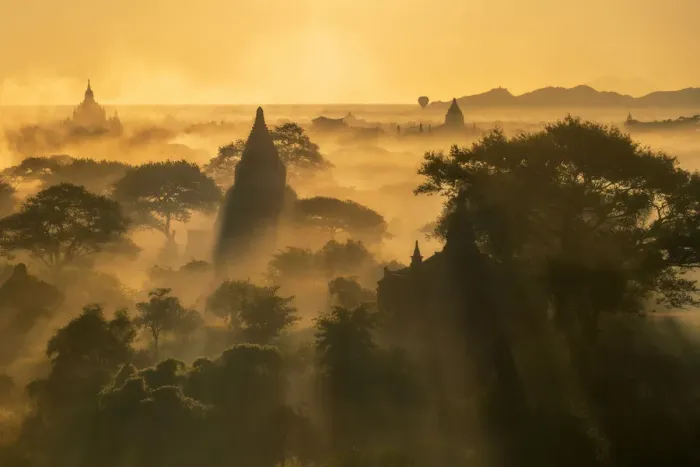 Framed Print : Pagoda field in Bagan, Myanmar