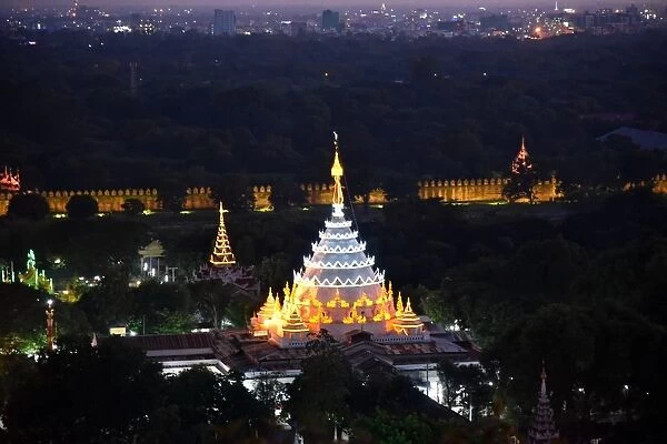 pagoda by night