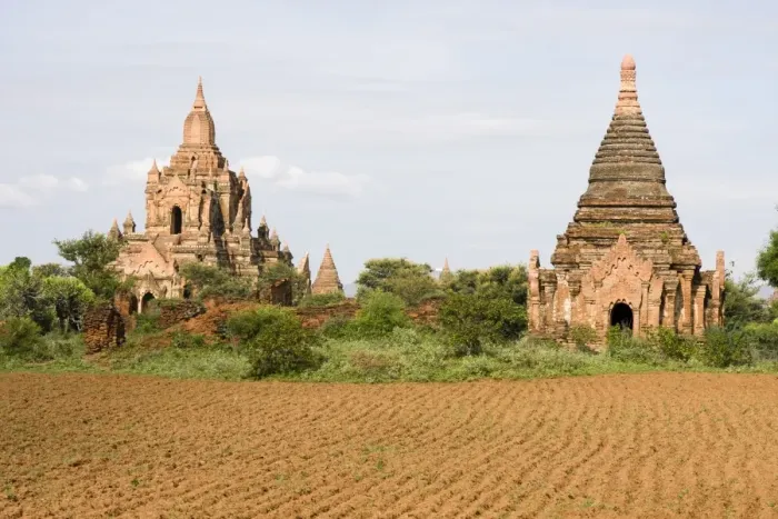 Framed Print : Two pagodas in Bagan Framed Print : Two pagodas in Bagan