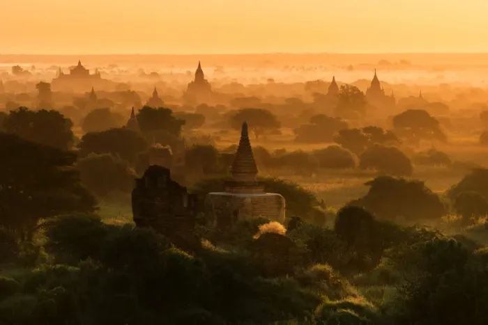 Framed Print : Pagodas field in Bagan Framed Print : Pagodas field in Bagan