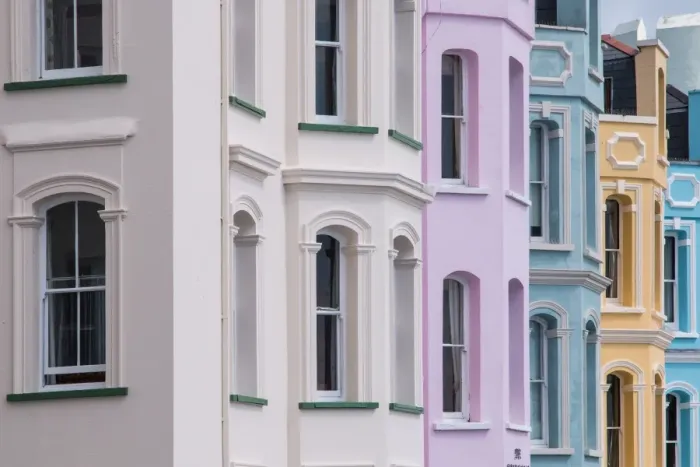 Framed Print : Painted houses Framed Print : Painted houses