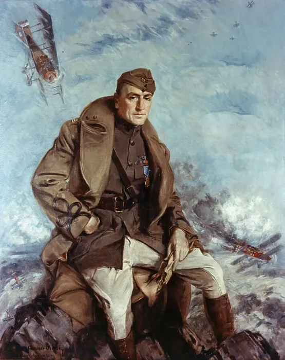 Framed Print : Painted portrait of Eddie Rickenbacker Framed Print : Painted portrait of Eddie Rickenbacker