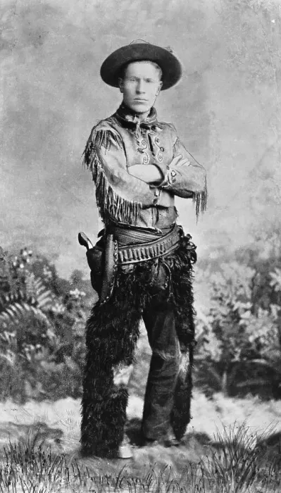 Framed Print : Painter Charles Russel In Cowboy Outfit Framed Print : Painter Charles Russel In Cowboy Outfit