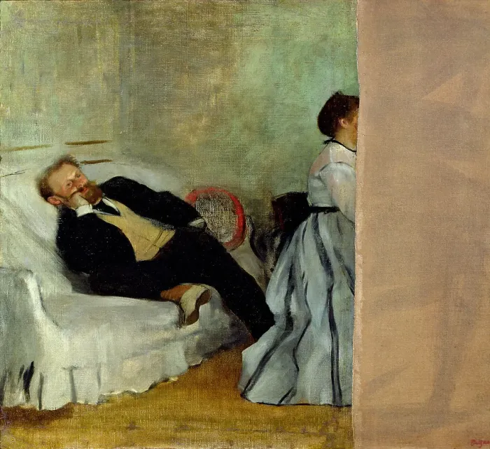Framed Print : The painter Edouard Manet with his wife Suzanne. Artist: Degas, Edgar (1834-1917) Framed Print : The painter Edouard Manet with his wife Suzanne. Artist: Degas, Edgar (1834-1917)