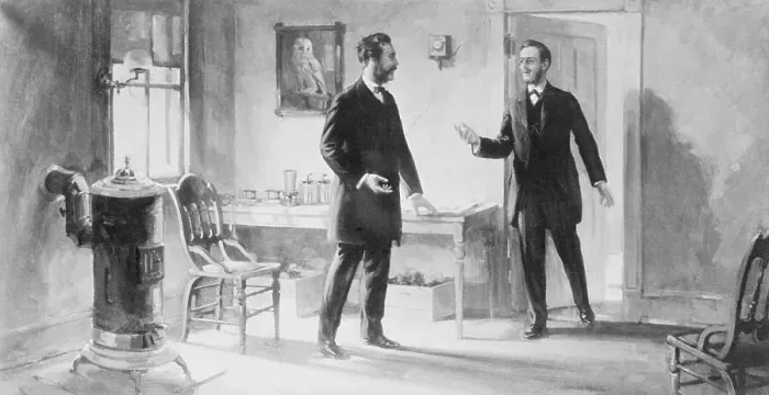 Framed Print : Painting of Alexander Graham Bell and Thomas A. Watson Framed Print : Painting of Alexander Graham Bell and Thomas A. Watson