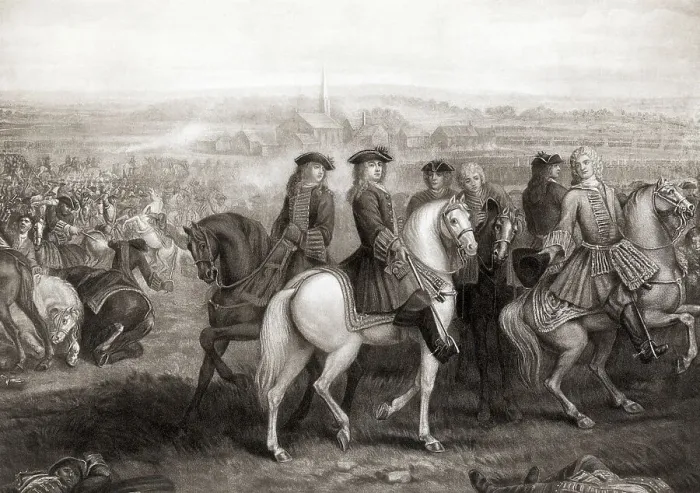 Framed Print : Painting Of Battle Of Blenheim Framed Print : Painting Of Battle Of Blenheim