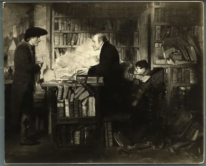 Framed Print : Painting Called The Bibliographers in the London Tate Gallery Framed Print : Painting Called The Bibliographers in the London Tate Gallery