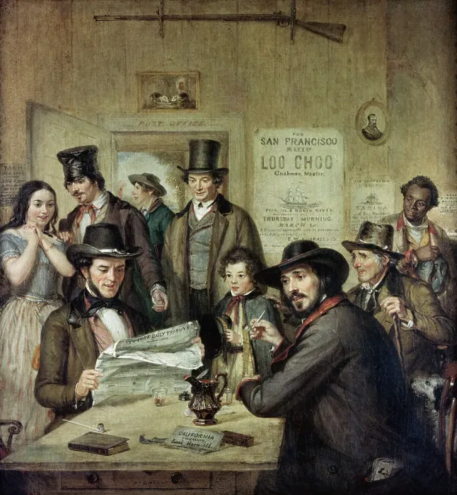 Framed Print : Painting Entitled California News Framed Print : Painting Entitled California News