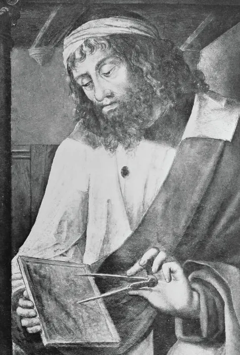 Framed Print : Painting of Euclid by Justus von Ghent Framed Print : Painting of Euclid by Justus von Ghent