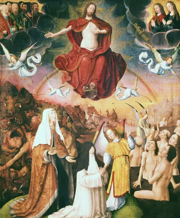 Framed Print : Painting of Jesus Christ in Judgment of Mankind Framed Print : Painting of Jesus Christ in Judgment of Mankind