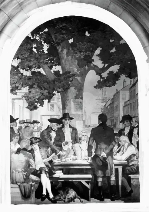 Framed Print : Painting of New York Stock Exchange Meeting Framed Print : Painting of New York Stock Exchange Meeting