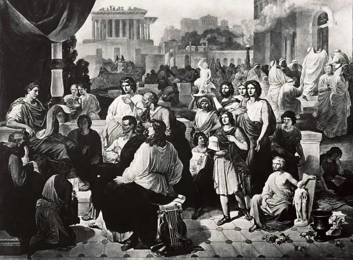 Framed Print : Painting of Roman Community Framed Print : Painting of Roman Community