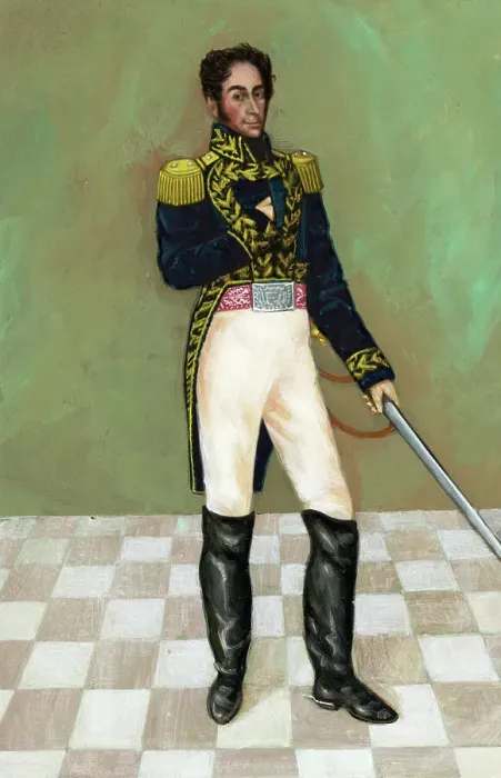 Framed Print : Painting of Simon Bolivar by Gil Framed Print : Painting of Simon Bolivar by Gil